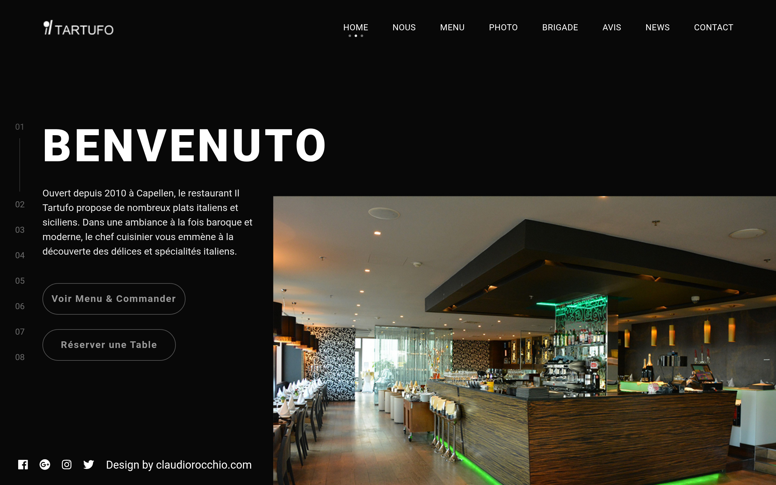 Ristorante Il Tartufo Website Preview